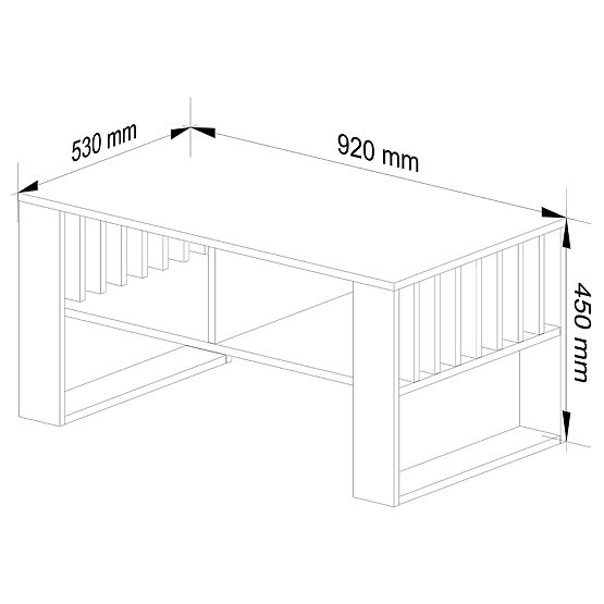 ROCKFORD COFFEE TABLE SONOMA OAK / BLACK