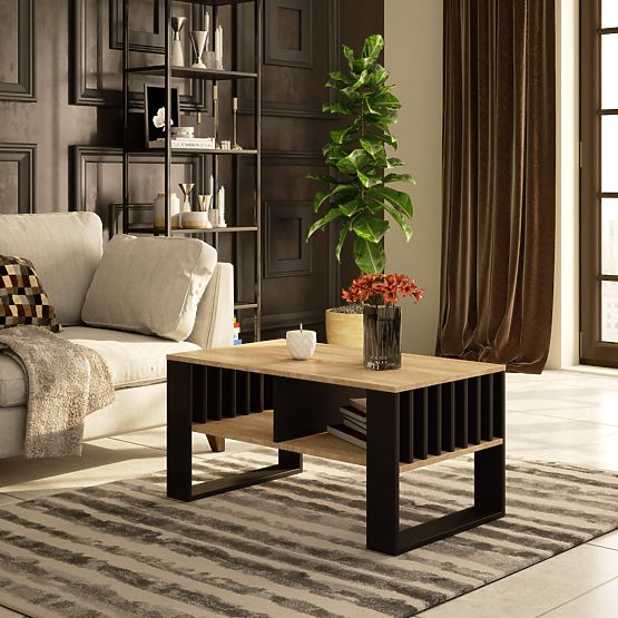 ROCKFORD COFFEE TABLE SONOMA OAK / BLACK