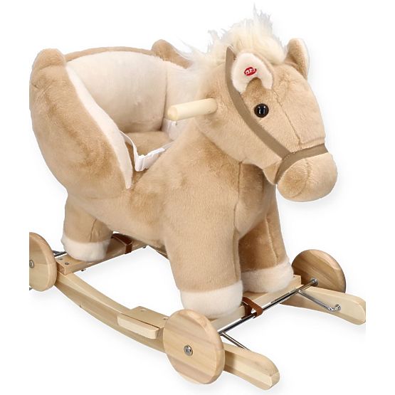Rocking Pegasus Beige with Seat and Wheels