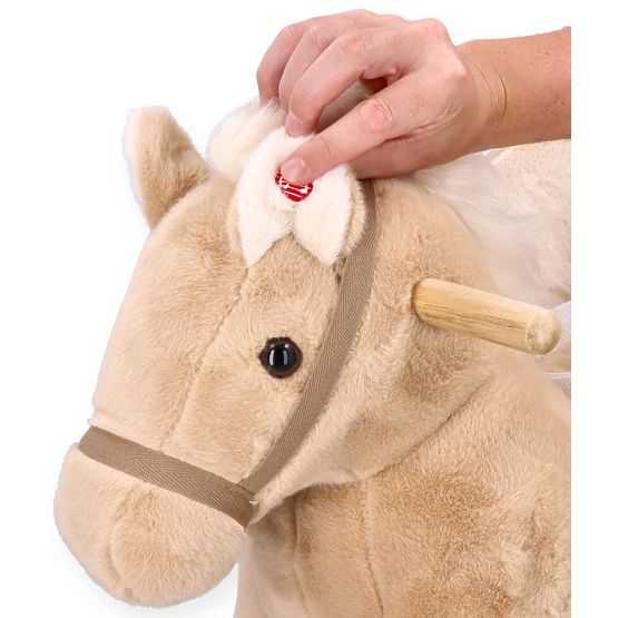Rocking Pegasus Beige with Seat and Wheels