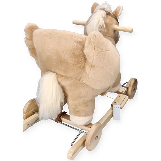 Rocking Pegasus Beige with Seat and Wheels