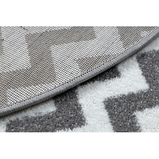 Round Carpet SKETCH - F561 Zigzag, Gray White