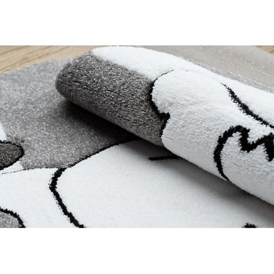 Round Rug PETIT PUPPY, Gray