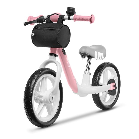 Children push bike LIONELO Aria with hand brake - pink-gray