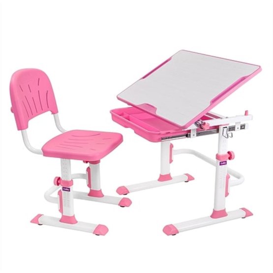 Children writing table + chair Cubby Lupin - pink
