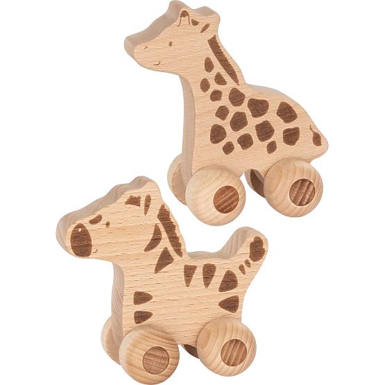 Safari Animals on Wheels for Pushing