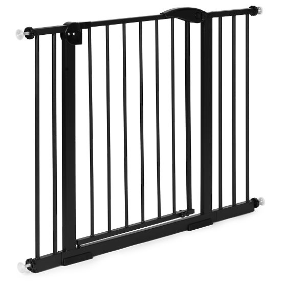 Safety Barrier 74-105 cm for Stairs and Doors, Steel, Additional Panels, Black ECOTOYS