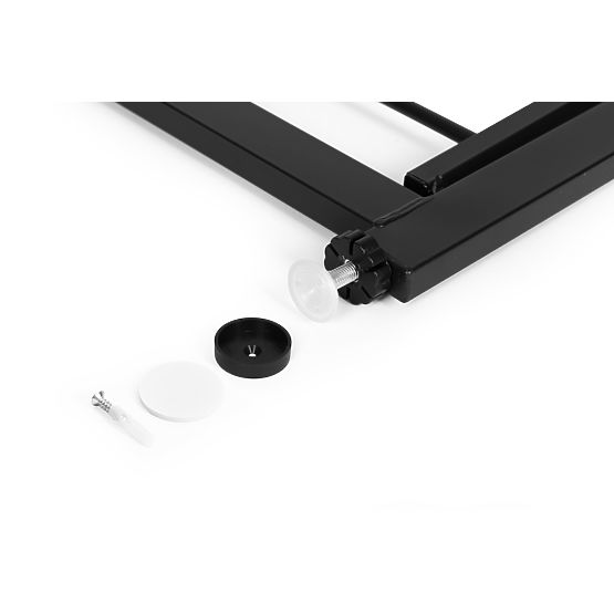 Safety Barrier 74-105 cm for Stairs and Doors, Steel, Additional Panels, Black ECOTOYS