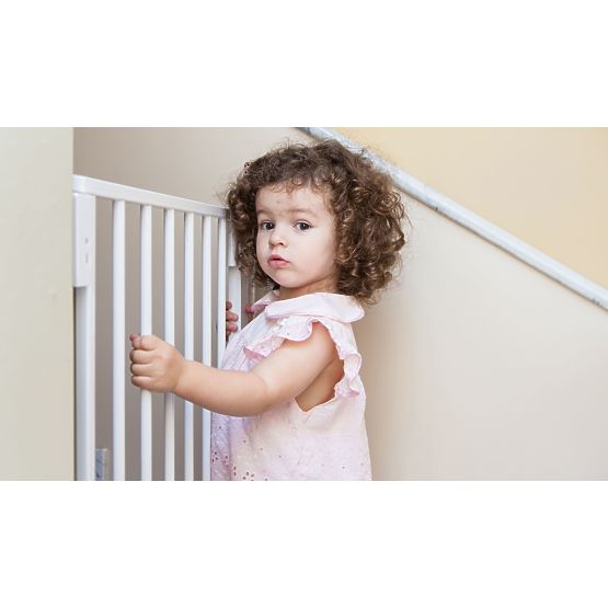 Safety Gate 74-105 cm for Stairs and Doors Steel Extension Panels White ECOTOYS