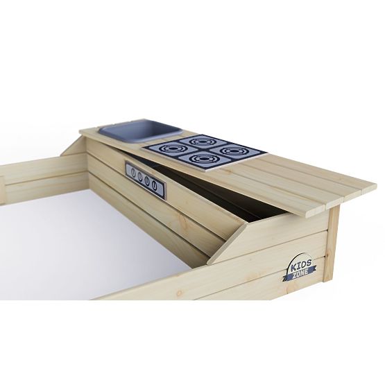 2-in-1 Sandbox with Kitchen - Natural
