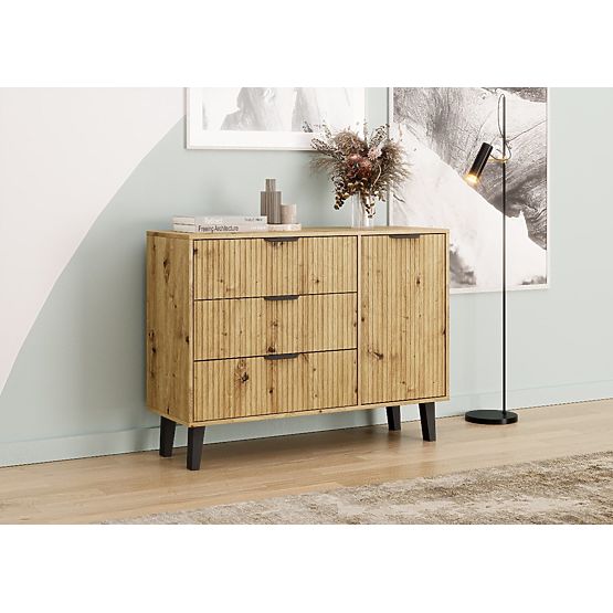 Scandi 1D3S SLIM Artisan Oak Sideboard