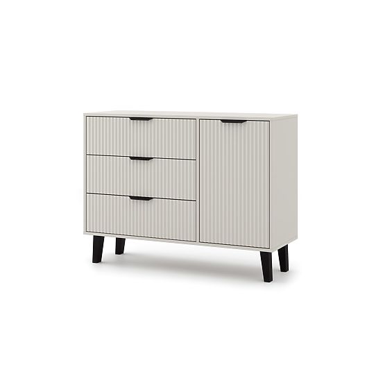 Scandi 1D3S SLIM Chest of Drawers in Cashmere Beige