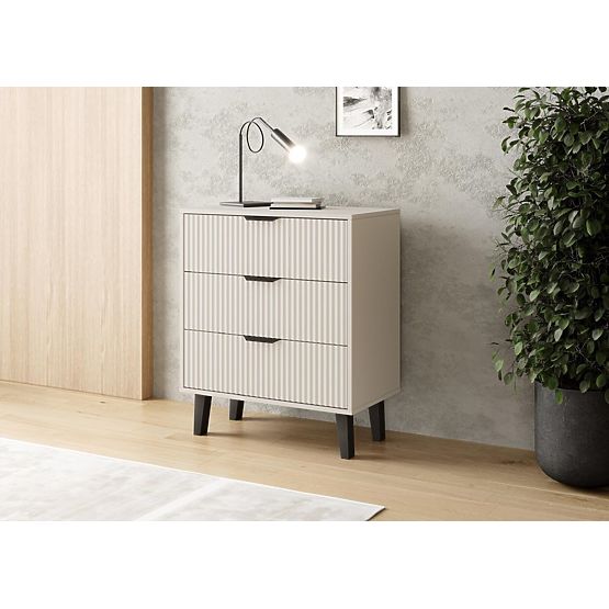 Scandi 3S SLIM Chest of Drawers in Cashmere Beige
