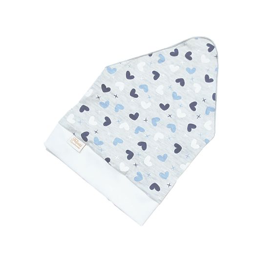 Scarf hearts blue