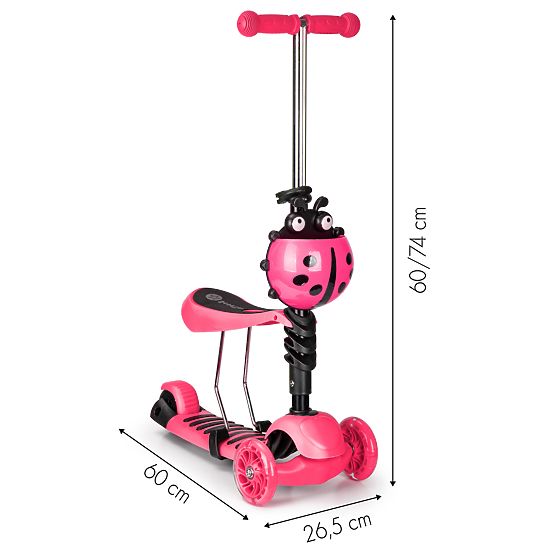 Scooter and bouncer Ladybug - pink