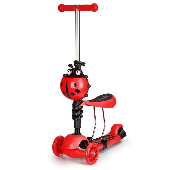 Scooter and bouncer Ladybug - red