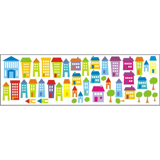 Self-adhesive decoration Houses