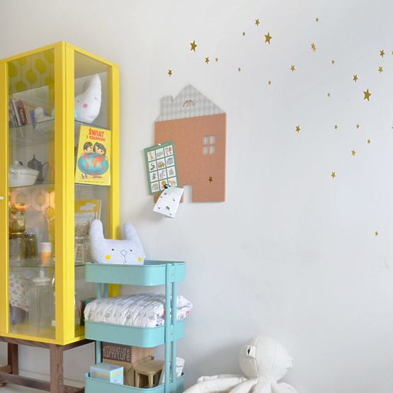 Self-adhesive notice-board DEKORNIK - Blue house