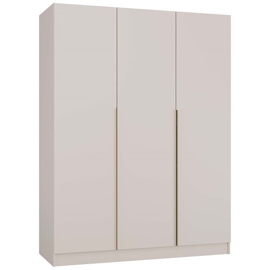 SENSO 3D WARDROBE 150 CM 3 DOORS GOLD HANDLES FOR LIVING ROOM BEDROOM CASHMERE BEIGE