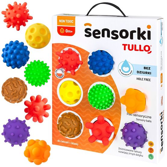Sensory Balls Tullo - 8 Balls Without Holes