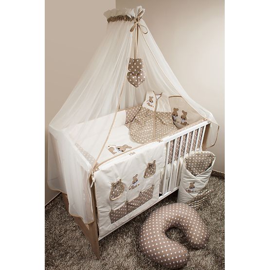Set bedding to cribs 120x90cm Rabbit brown