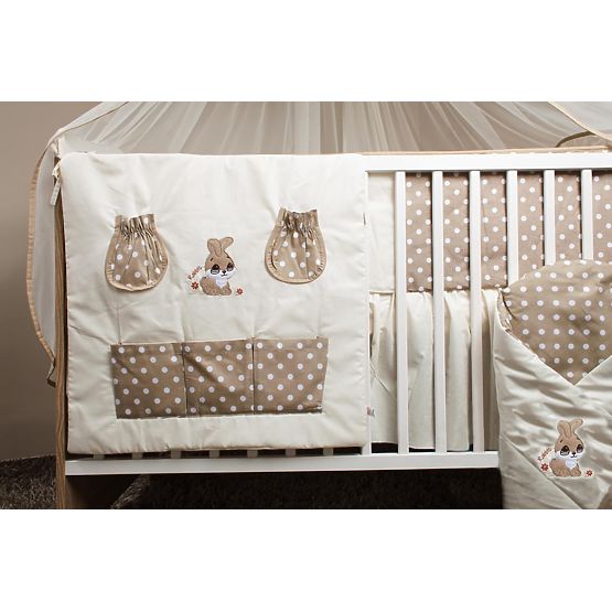 Set bedding to cribs 120x90cm Rabbit brown