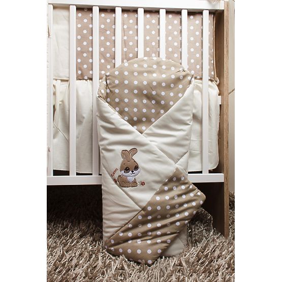Set bedding to cribs 120x90cm Rabbit brown