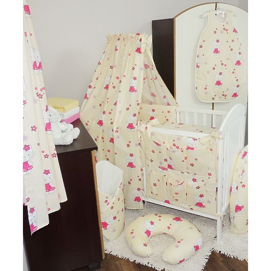 Set - canopy with bow + wrap - Hello Kitty cream