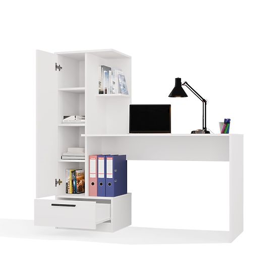 Set Desk + Shelf COSMO WHITE