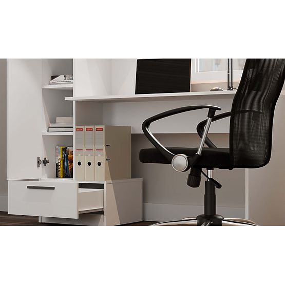 Set Desk + Shelf COSMO WHITE