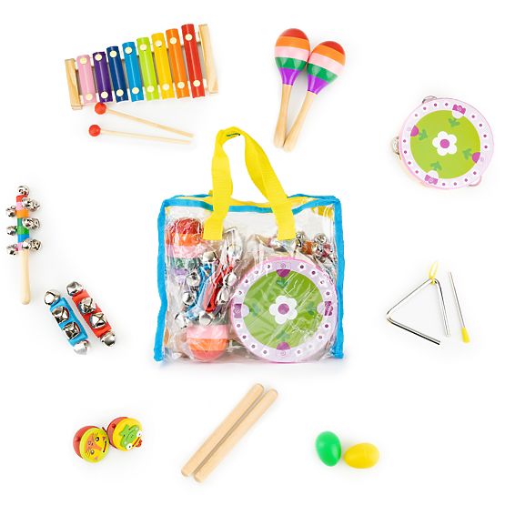 Set of 14 musical instruments