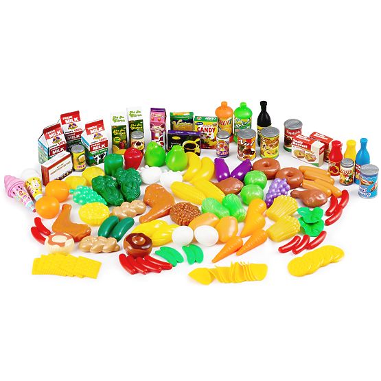 Set of Food Vegetables and Fruits for Kitchen 120 Pieces