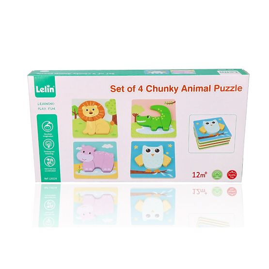 Set of Four Animal Puzzles