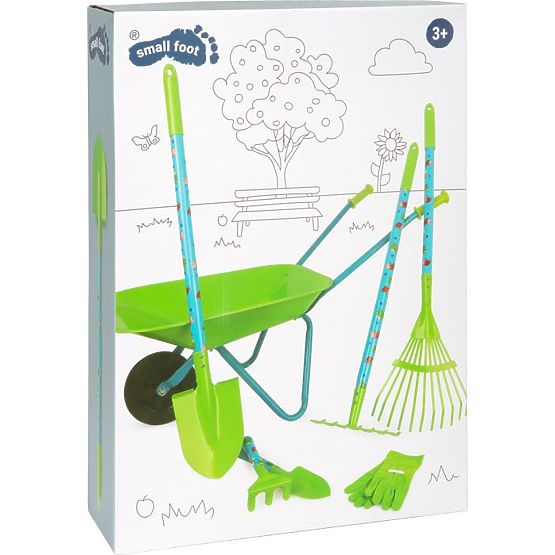 Set of garden tools with wheels