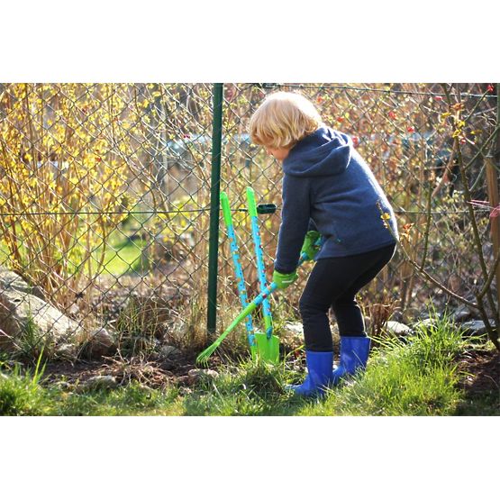 Set of garden tools with wheels