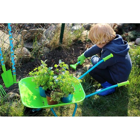 Set of garden tools with wheels