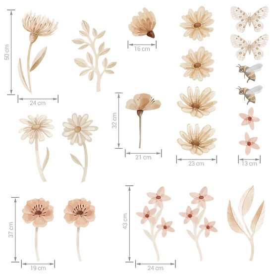 Set of wall stickers - Meadow