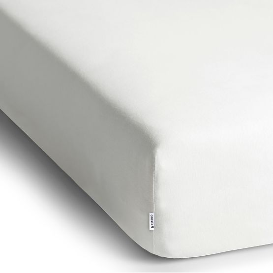 Sheet AMBER color white classic style material jersey 80-90x200 DecoKing