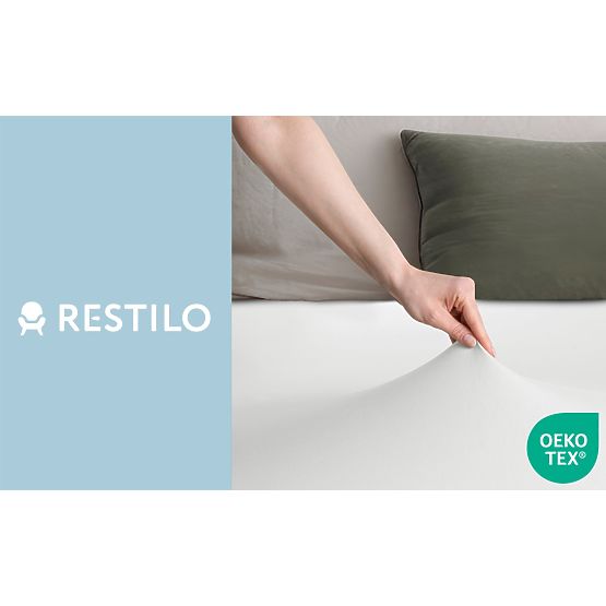 Sheet AMBER color white classic style material jersey 80-90x200 DecoKing