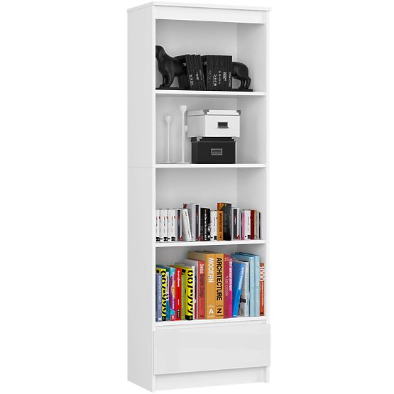 SHELF R60 1DR 4S CLP PK WHITE / WHITE GLOSS