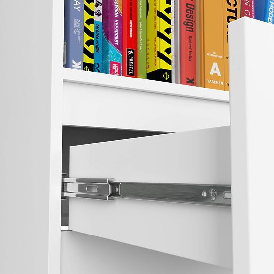 SHELF R60 1DR 4SH CLP PK WHITE