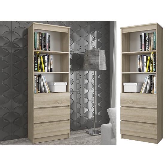 SHELF R60 3DR 2S CLP PK OAK SONOMA