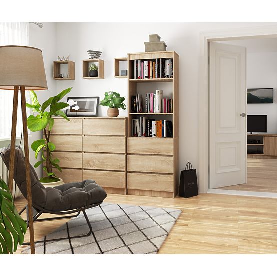 SHELF R60 3DR 2S CLP PK OAK SONOMA