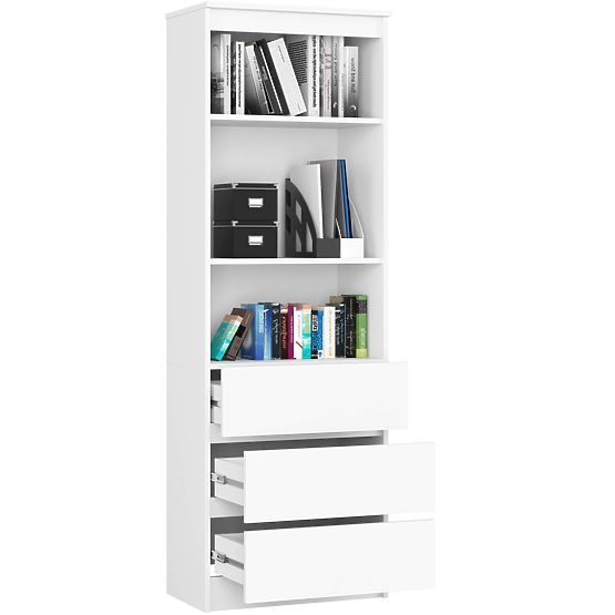SHELF R60 3DR 2SH CLP PK WHITE
