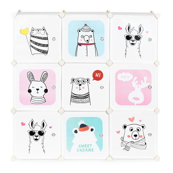 Shelf Unit with Animal Boxes