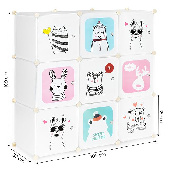 Shelf Unit with Animal Boxes