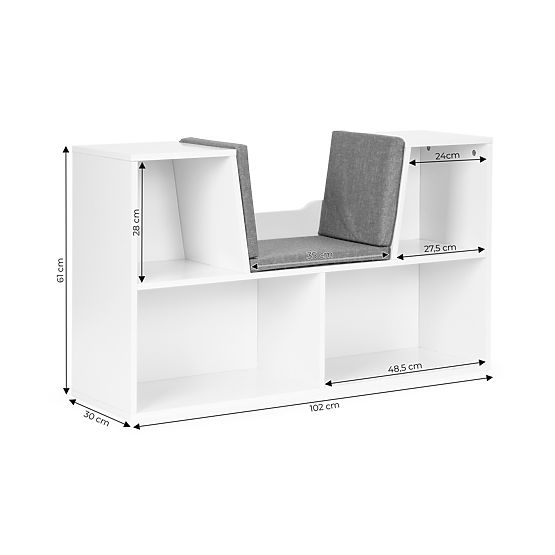Shelf with seat for children