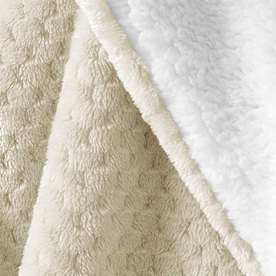 SHLEEPY Blanket Beige Color with Jacquard Pattern Classic Style 220x240