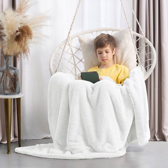 SHLEEPY Blanket White Jacquard Embossed Classic Style 170x210
