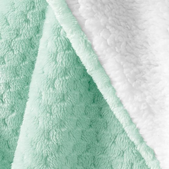 SHLEEPY Throw Mint Color Embossed Jacquard Classic Style 220x240